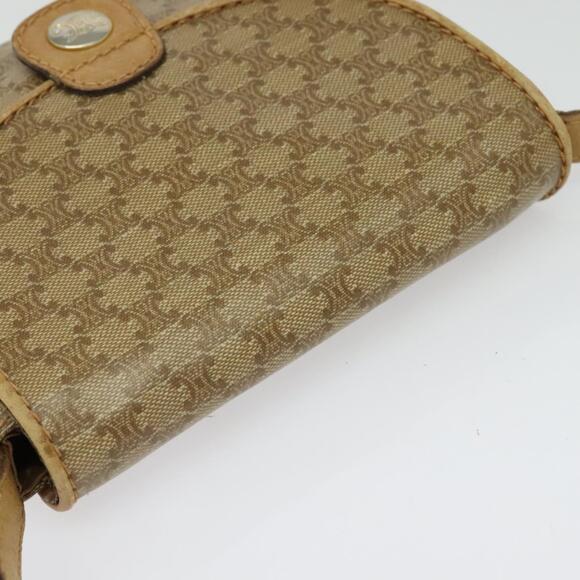 CELINE Macadam Canvas Shoulder Bag Pvc Beige Gold - Picture 6 of 12